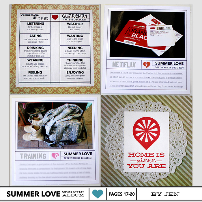 Summer Love mini pages 17-20