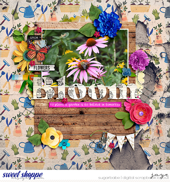 Summer Scrap-a-thon: August 11: Garden