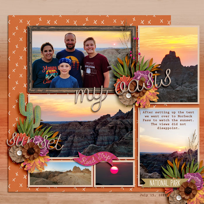 Sunset in Badlands
