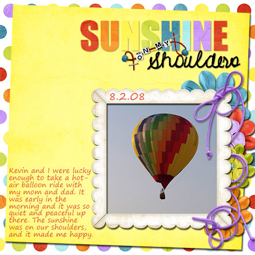 Sunshine On My Shoulders