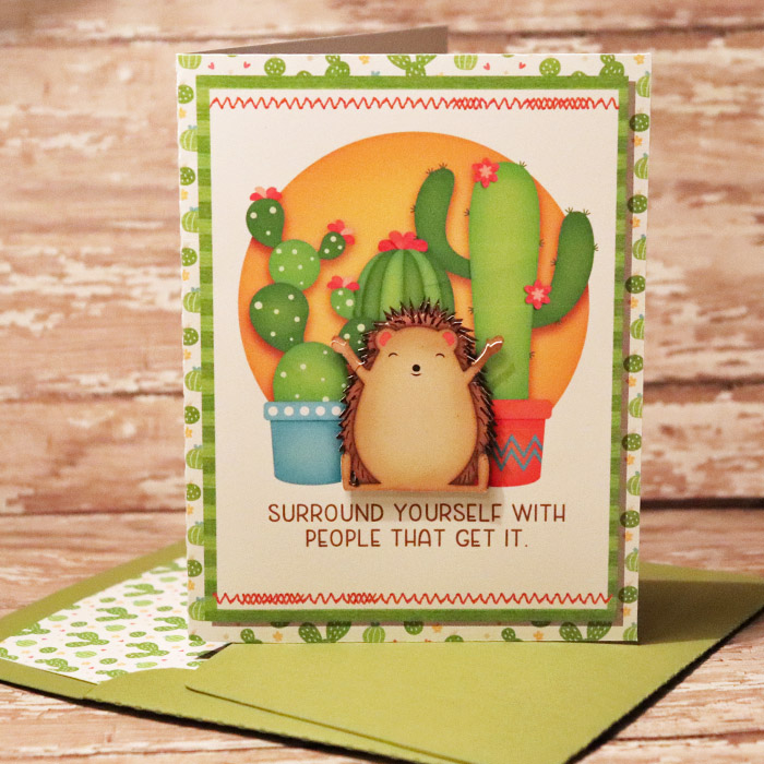 Surround Yourself card with matching envie