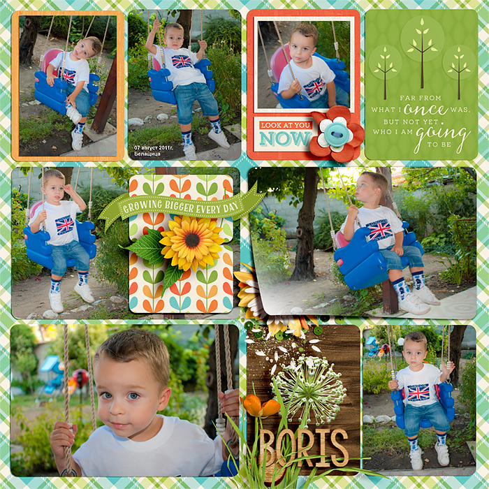 Swinging in the yard
