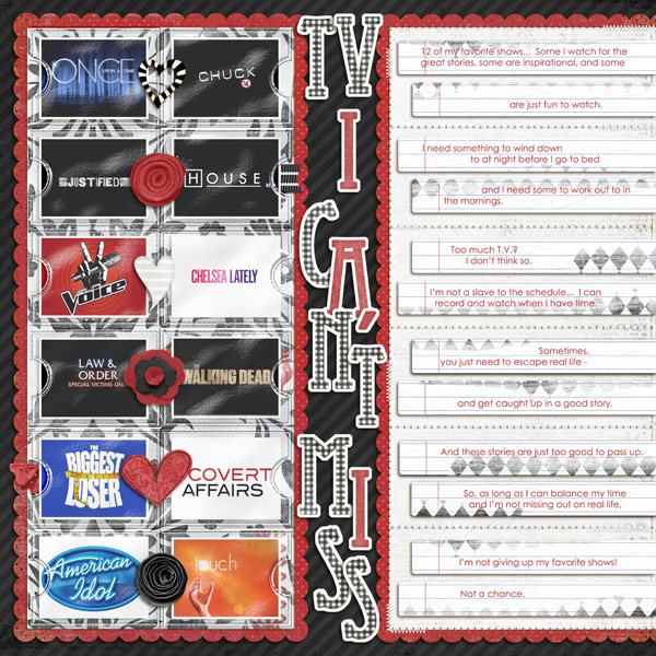 t.v. I can't miss