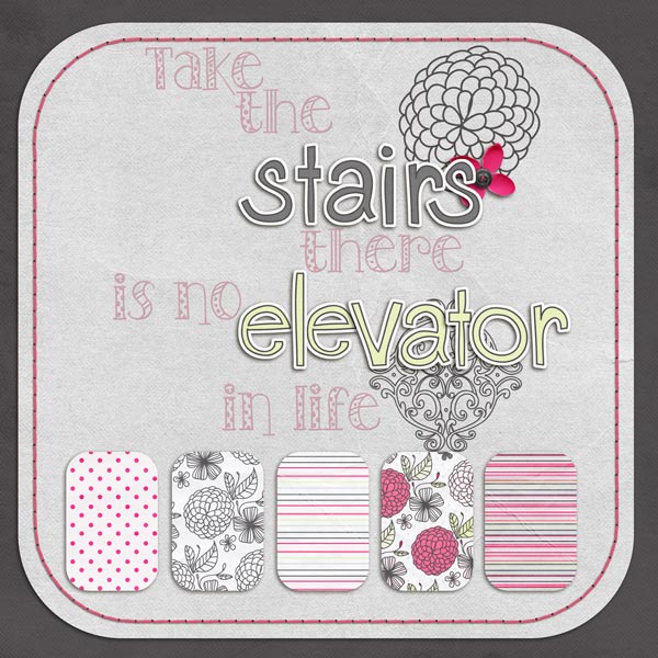 Take the stairs there is no elevator in life