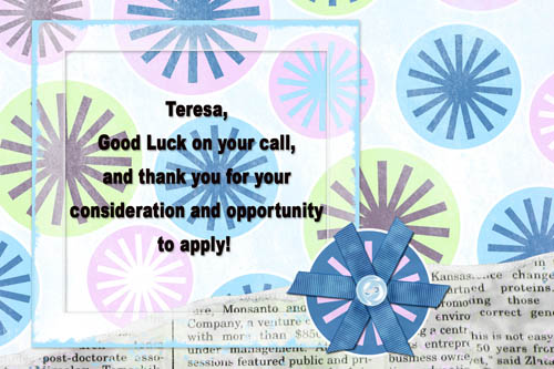 Teresa Thank You