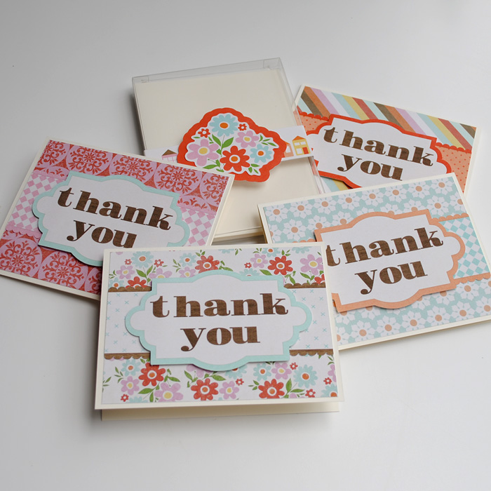 Thank you card gift set