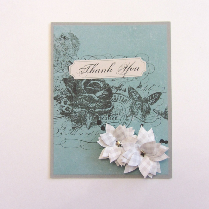 Thank You Card with Flowers