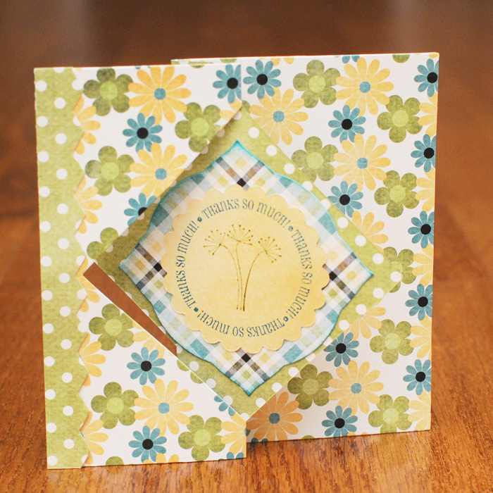 Thank you flip card