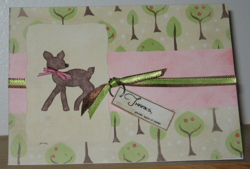 Thanks deer card