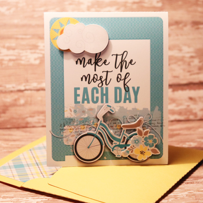 The Simple Life card with matching envie