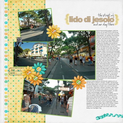 the street of Lido Di Jesolo