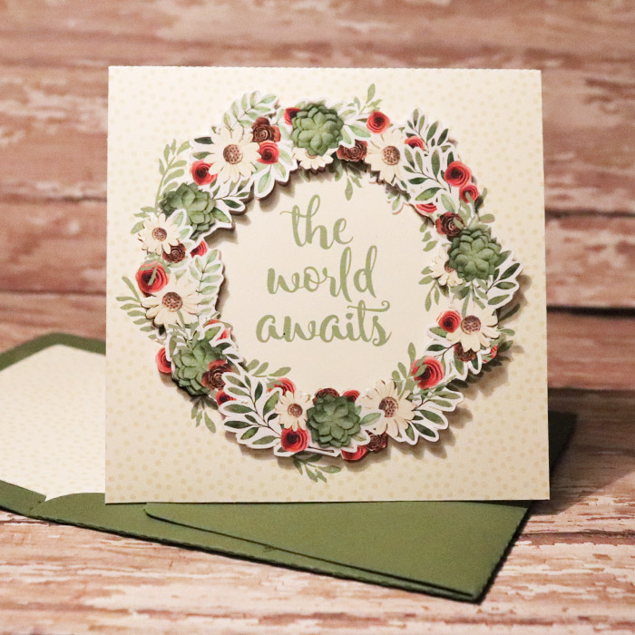 The World Awaits Wreath Card