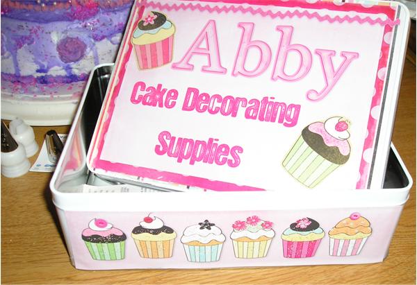 Tin for Cake Decorating Supplies