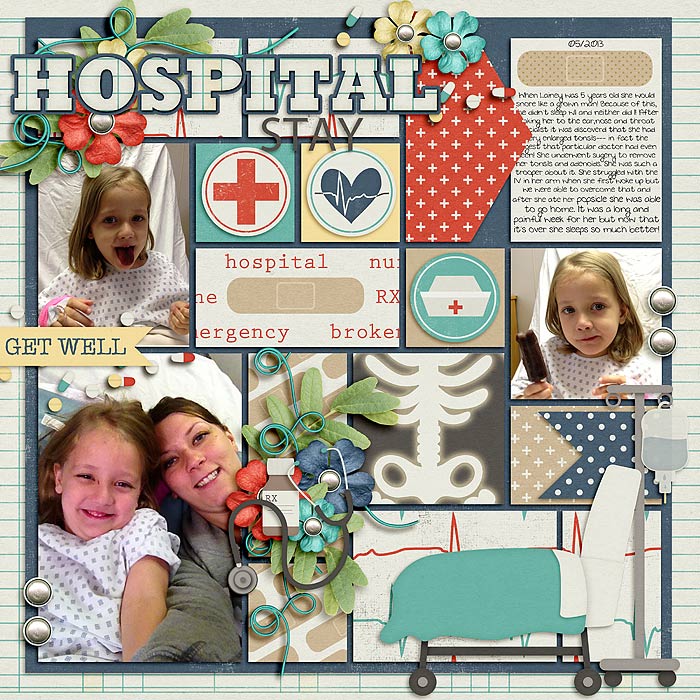 Tonsil Surgery (Bingo Challenge #19 Scrap a bad day/event)