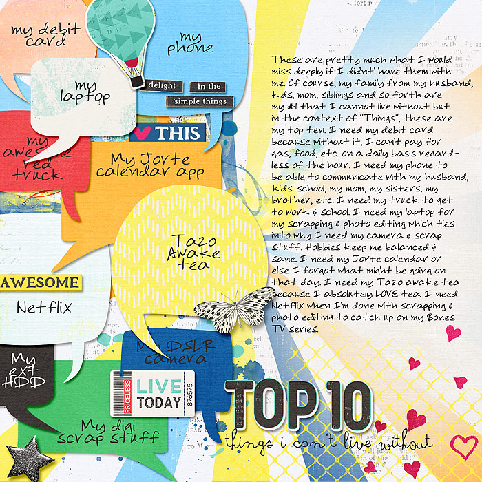 Top 10 Things I Can't Live Without