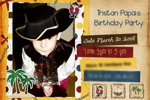 Tristan's Invite 3rd Birthday