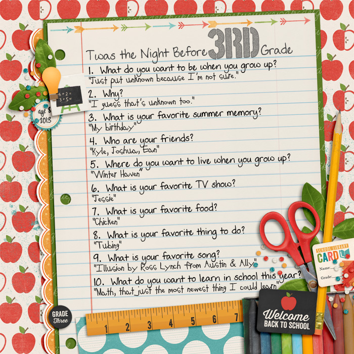 Twas the Night Before 3rd Grade