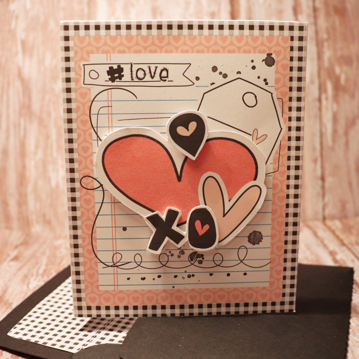 Valentine Card with matching envie