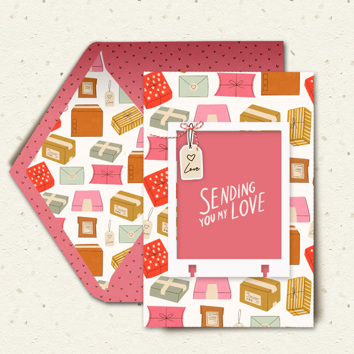 Valentine Day Card with matching envelope