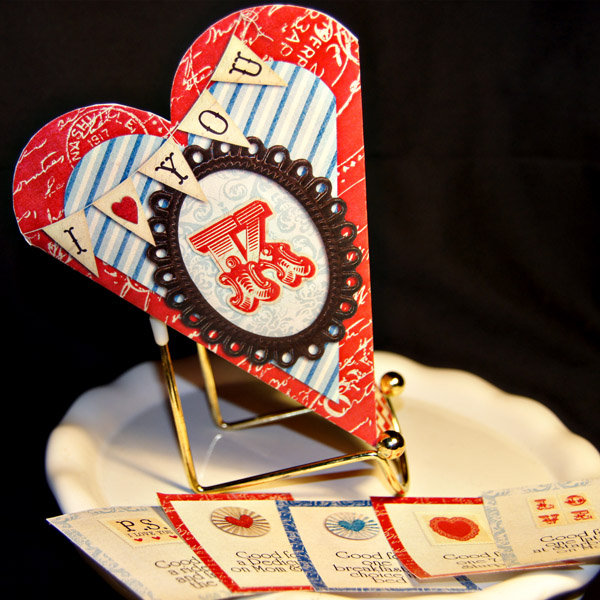 Valentine Heart Pouch with Coupons