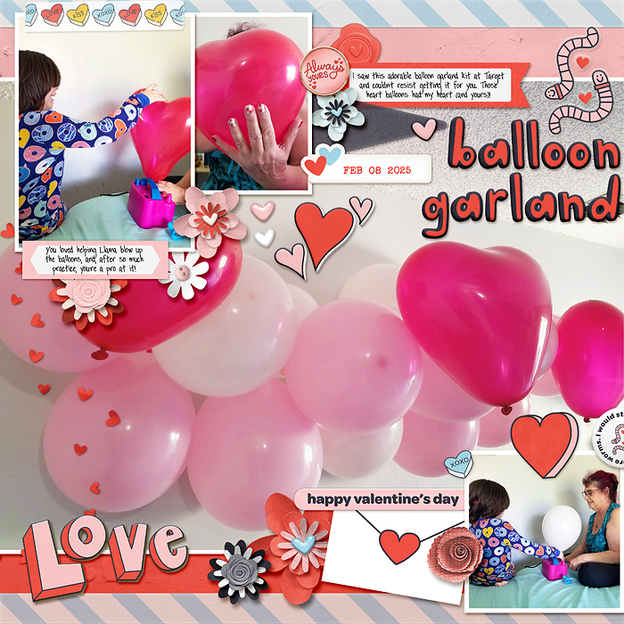 Valentine's Day balloon garland