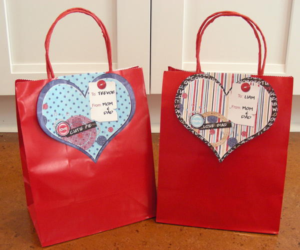 Valentine's Day decorated bags 1