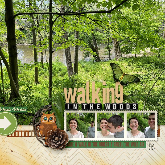 walking in the woods