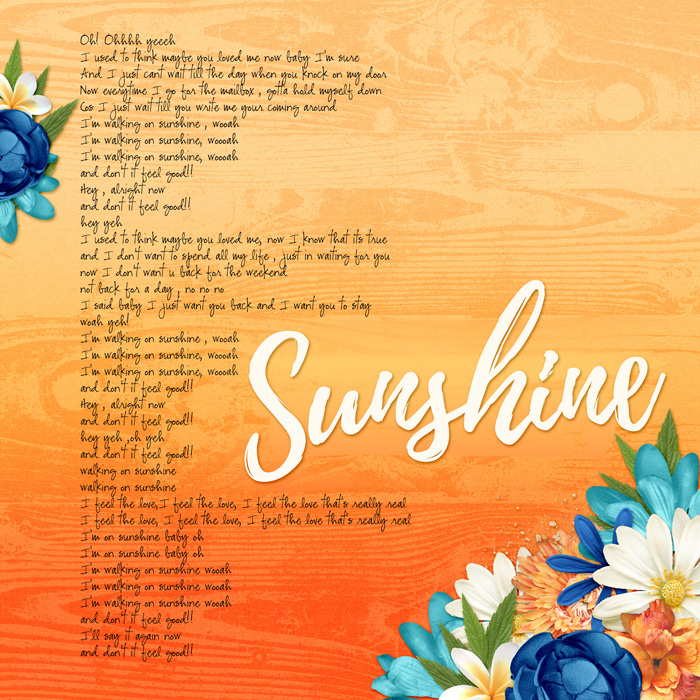 Walking on sunshine