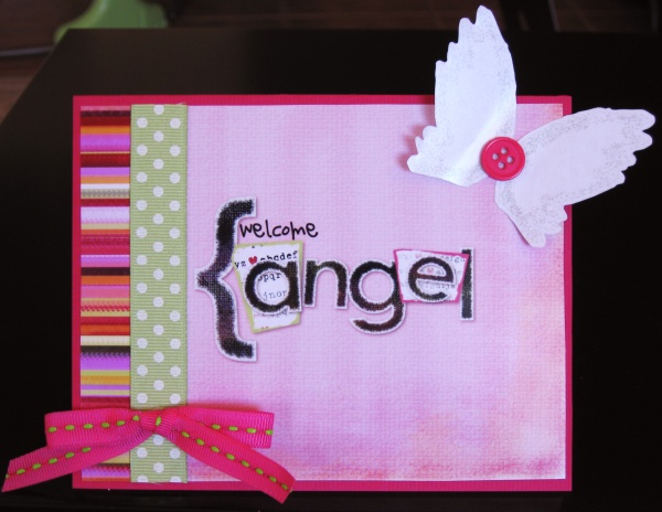 "Welcome, angel" card