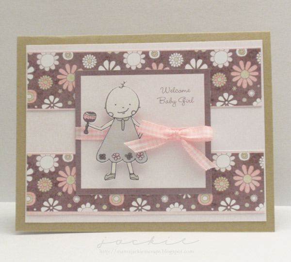 Welcome Baby Girl Card 2 {hybrid}