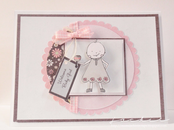 Welcome Baby Girl Card {hybrid}