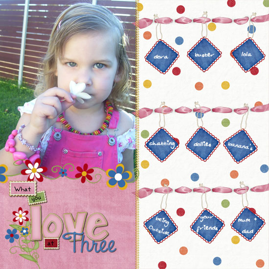 What you love at three