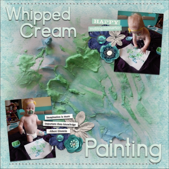 whipped cream painting