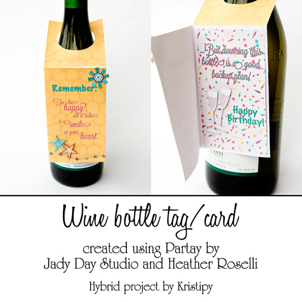 Wine/liquor bottle tag/card