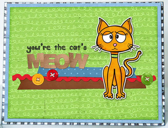 You're the Cat's Meow hybrid card