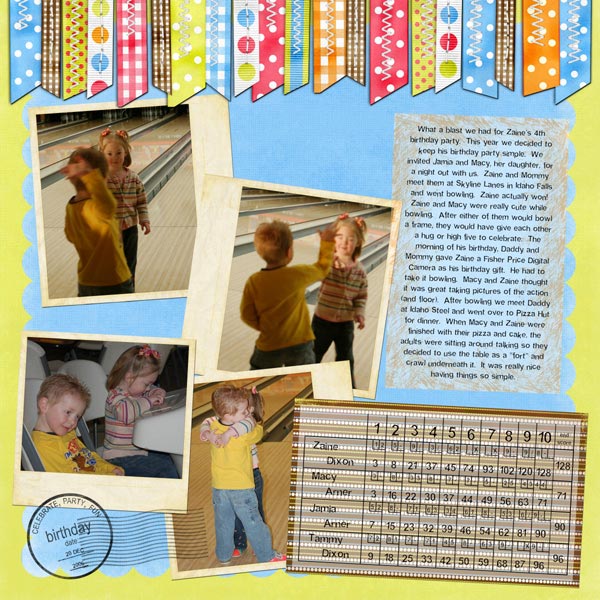Zaine's Birthday Bowling Party